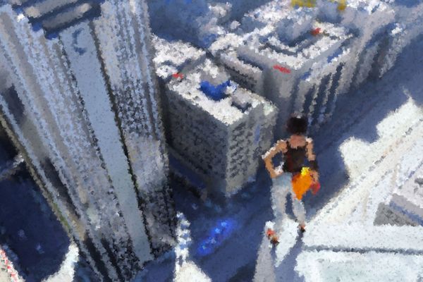Blurred concept art from the video game Mirror's Edge